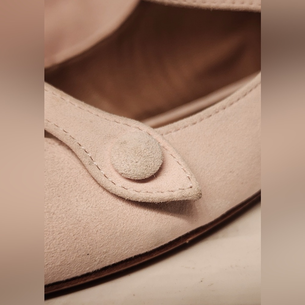 Tabitha Simmons Equipment Lynette Suede Point Toe Flats Women’s Baby Pink Size 6 - Picture 4 of 16